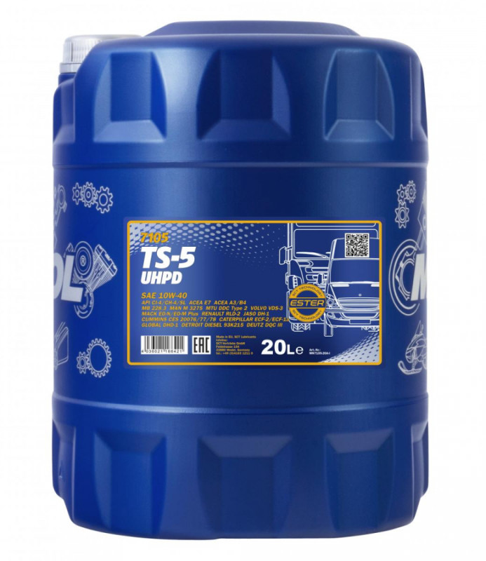 Масло моторное 10w40 п/синт. 20л. MANNOL